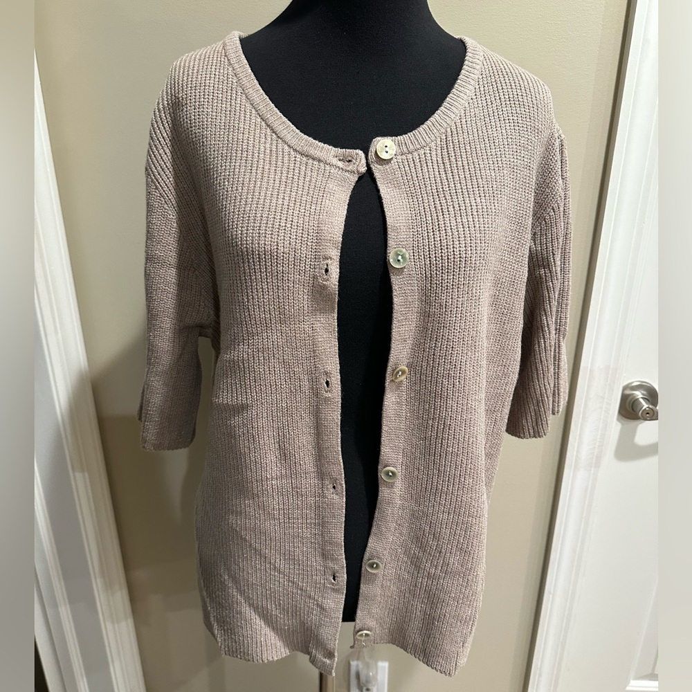 Women's Beige Cardigan Sweater